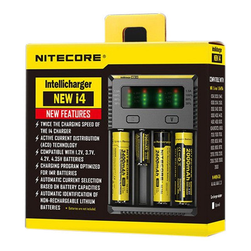 Nitecore New i4 Intellicharger Charger EU-US TC MO...