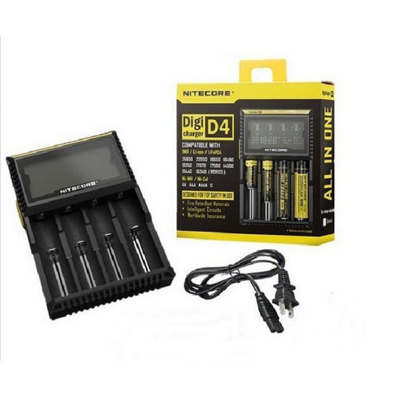 Nitecore D4 Intellicharger Charger EU-US TC MOD Ba...