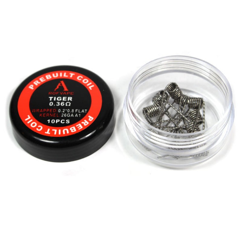 10PCS-PACK Rofvape Tiger Wire Prebuilt Coils 0.36 ...