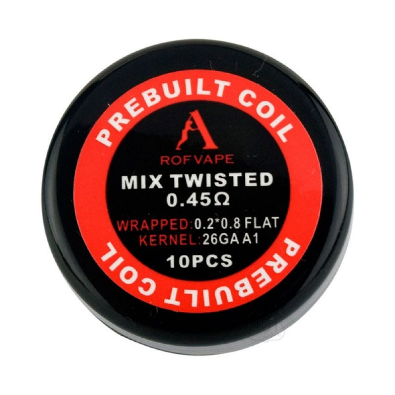 10PCS-PACK Rofvape Mix Twisted Prebuilt Coils 0.45...